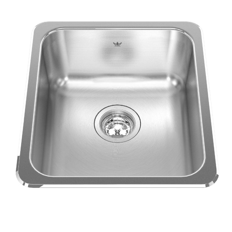 Drop In Single Stainless Steel Sink, 16.13x18.13-in L8051
