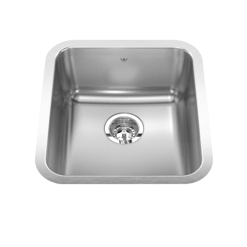 Single Stainless Steel Sink, 16.75x18.75-in H4126