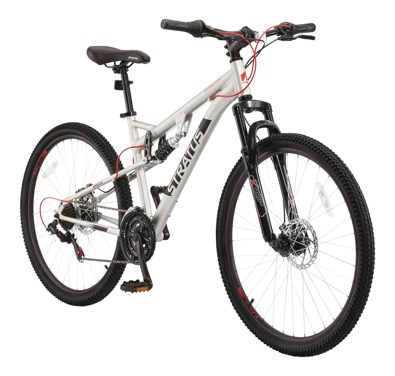 Parallax Dual-Suspension Mountain Bike, 27.5-in Wheel, Silver P6999