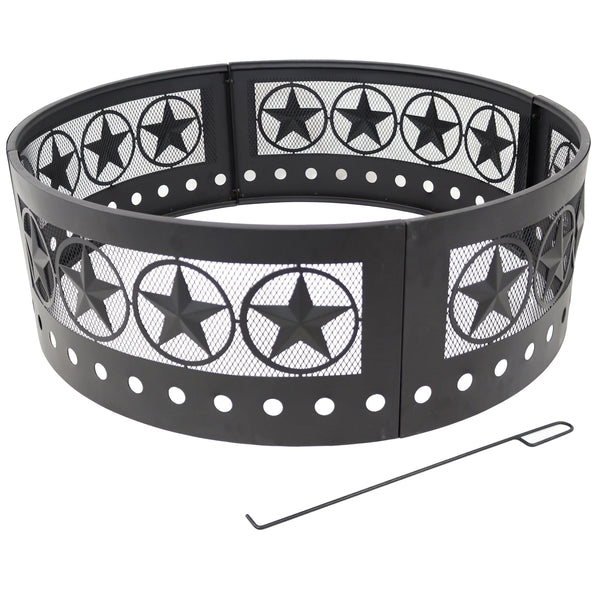 Décor Heavy-Duty Steel Cut Out Campfire Ring, 36-in H1606