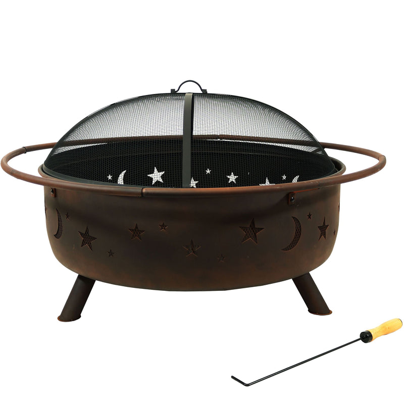 Décor Steel Cosmic Fire Pit, Extra-Large, 42-in X650