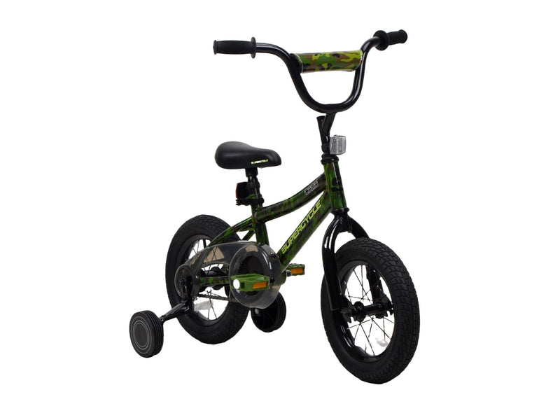 Youth Bike with Hi-Ten Steel Frame, 12-in, Camo B5392