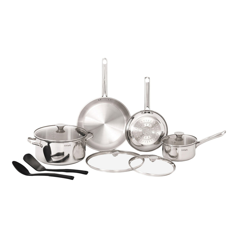 Viva Stainless Steel Cookware Set, Dishwasher & Oven Safe, Pots and Pans Set, 10-pc G78