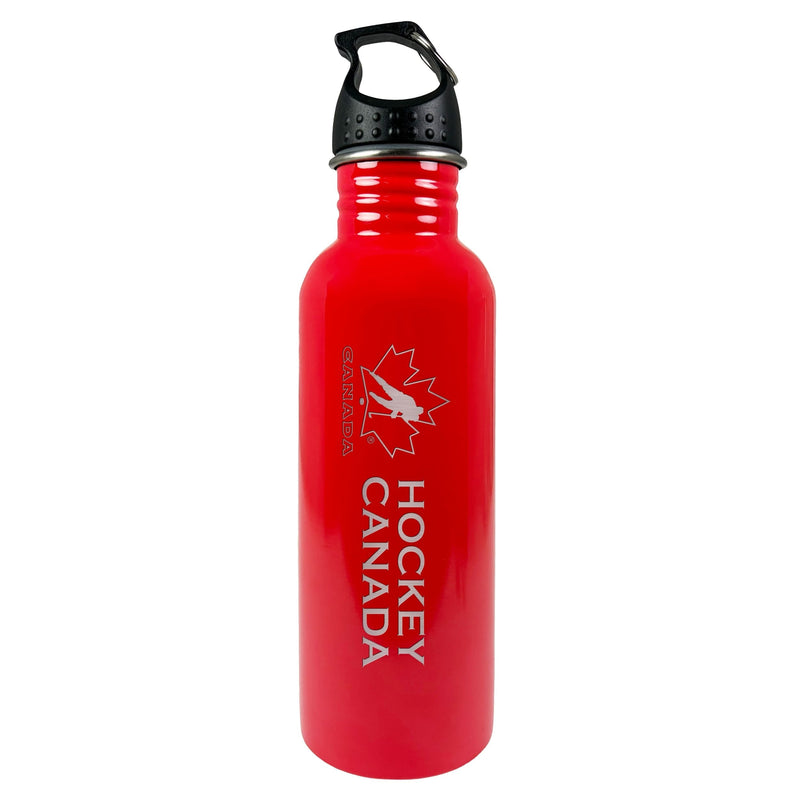 Water Bottle, Stainless Steel with Screw-On Lid, Red, 25-oz P4835