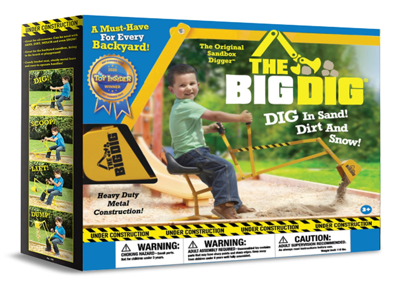 Kids' Ride-On Digger Excavator, Yellow, Ages 3+, for Summer/Backyard Activities C5132