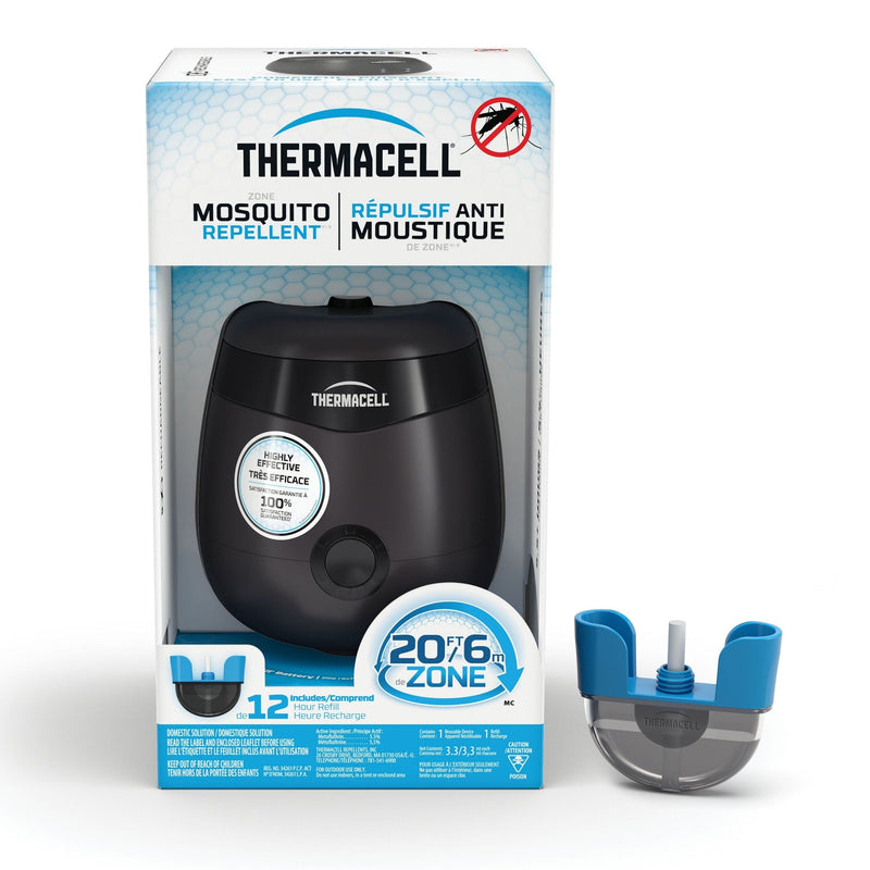 E-ZoneGuard Patio Rechargeable Mosquito Repeller with 12-Hr Refill and 5.5-Hr Battery, Charcoal U1547