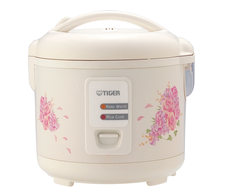 Non-Stick Rice Cooker & Steamer, White, 5.5 Cups D8723
