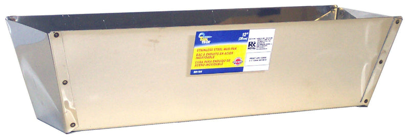 Stainless Steel Drywall Joint Compound Mud Pan with Sheared Edges, 12-in Q5245