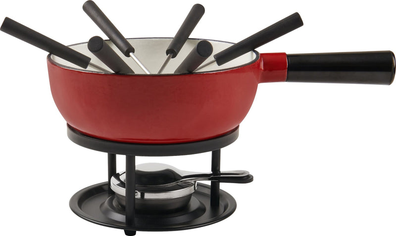 Cast Iron Cheese Fondue Burner, Red F9477