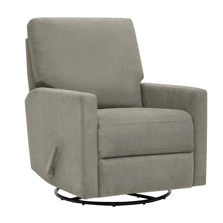 True Innovations Paxley II Grey Fabric Swivel Glider Recliner F8946