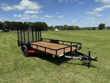 77-in x 12-ft Utility Trailer With Gate, Black