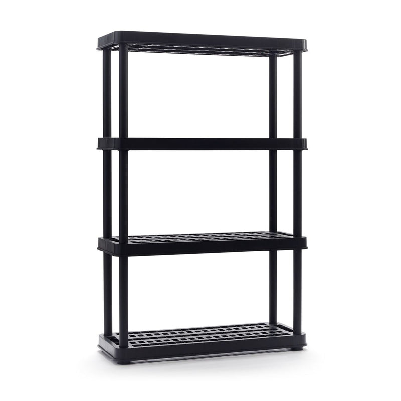 4-Shelf Resin Storage/Shelving Unit, 36 x 14 x 54.5-in, Black F2701