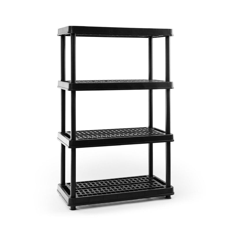 4-Shelf Resin/Plastic Storage Rack/Shelving Unit, 36 x 18 x 54-in Q0304