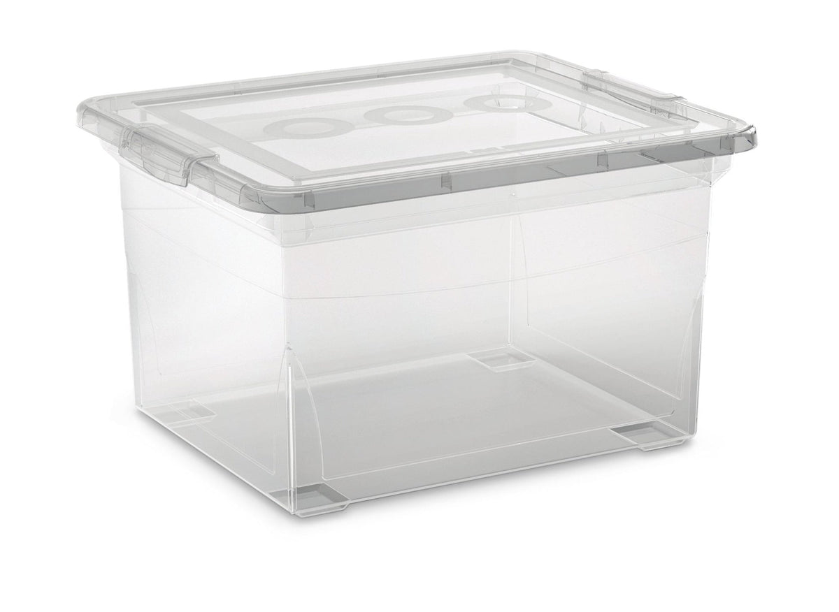 Clarity Transparent Filing Box with Lid, 32-L