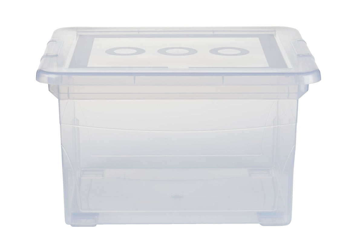 Clarity Transparent Filing Box with Lid, 32-L