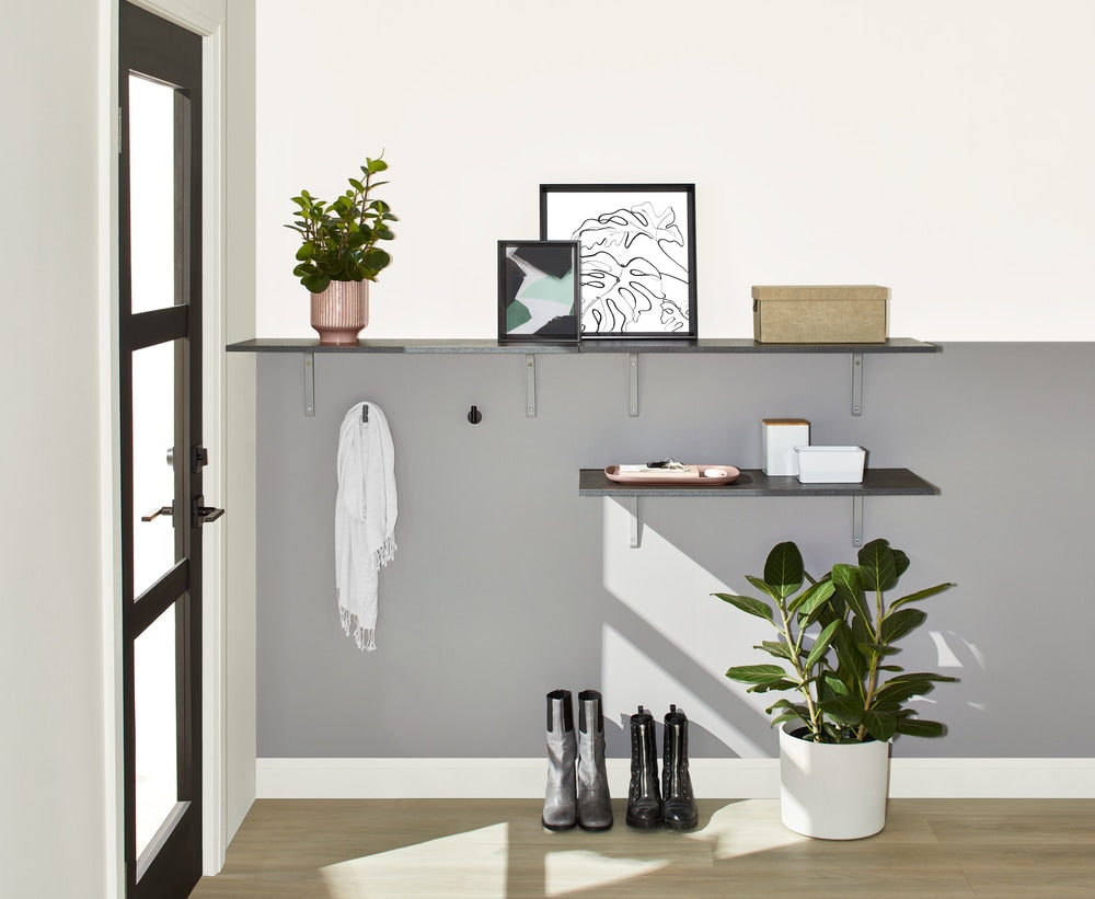 Floating Wall Shelf Board, Black Slate, 16 x 35-in