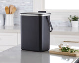 Food Waste/Compost Caddy Bin, Black, 10-L