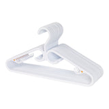 Plastic Hangers, Heavy-Duty, White 12-pk