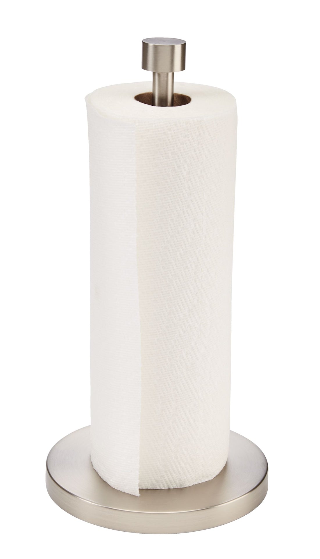 Radiant Stainless Steel Upright Kitchen Countertop Paper Towel Holder with Weighted Base