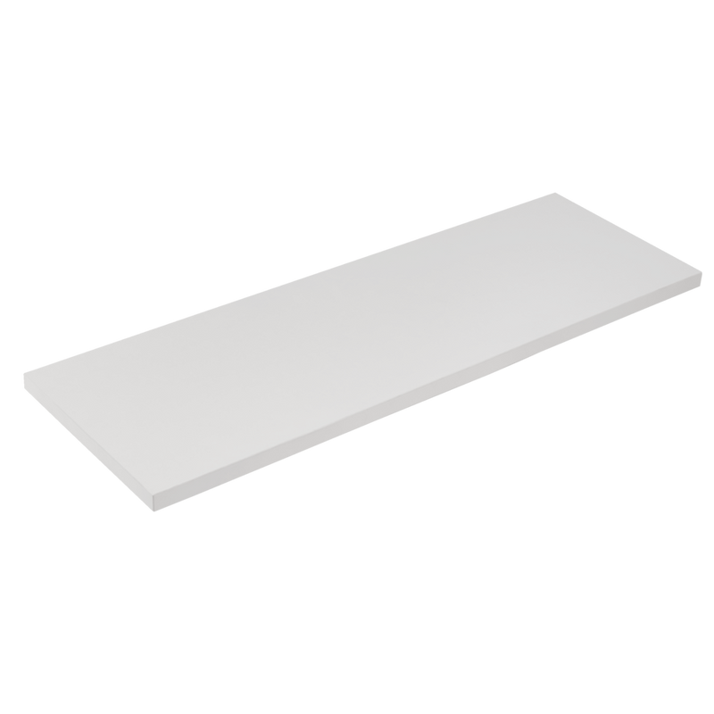 Wooden Floating Wall Shelf Board, White, 12 x 24-in Z8267