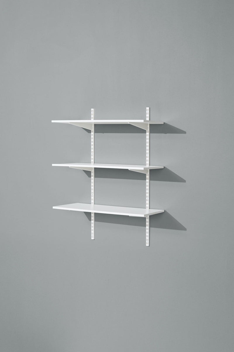 Wooden Floating Wall Shelf Board, White, 16 x 35-in U7227