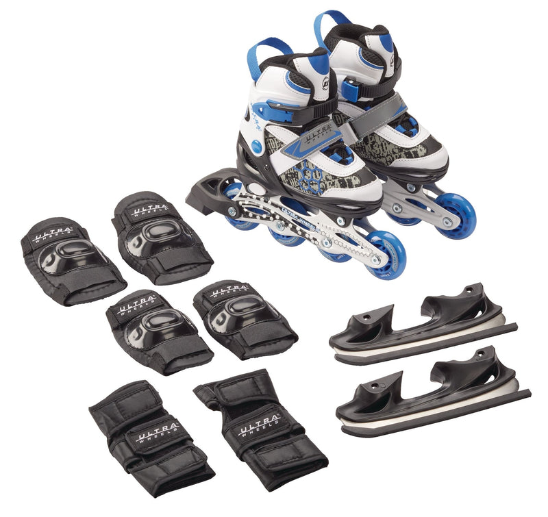Switchers Ice/Inline Skates with Pad Set, Blue, Youth G5610