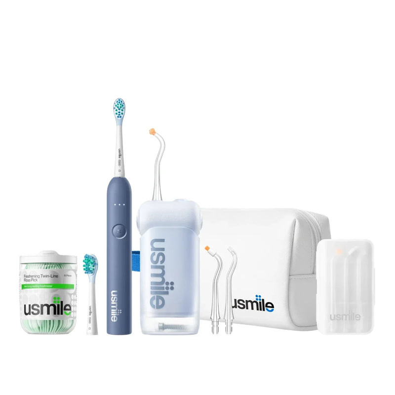 usmile C10 Water Flosser x P10 S Electric Toothbrush Travel Pack N3453