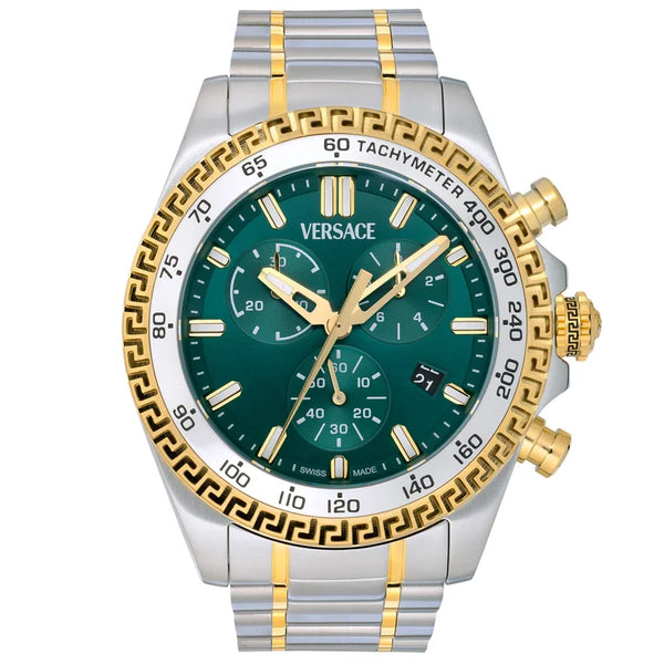 Versace Chrono X Green Dial Men's Watch Y5351