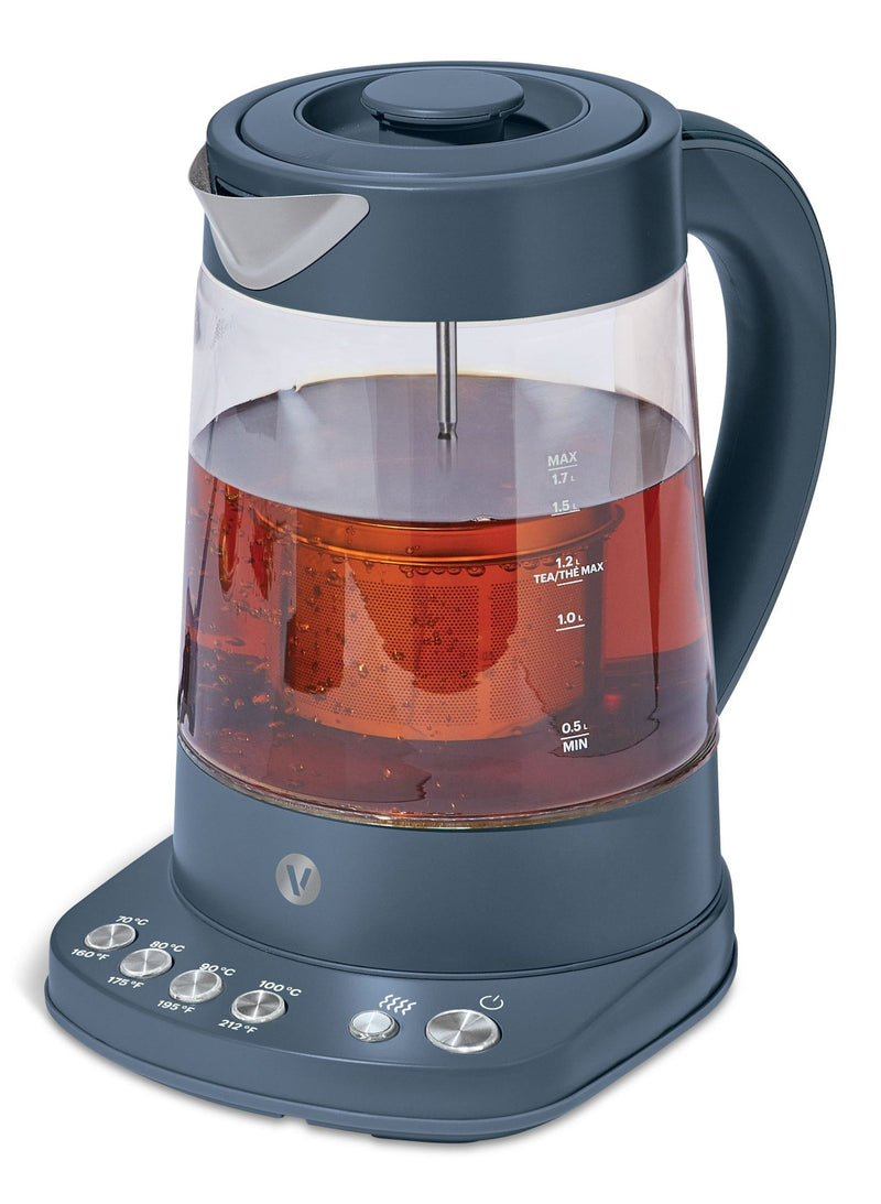 Colour Series Electric Variable Temperature Steeping Kettle, Bluefin, 1.7-L S3157