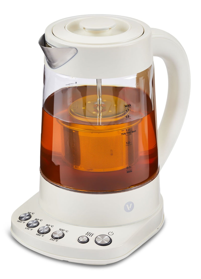 Colour Series Electric Variable Temperature Steeping Kettle, Shortbread, 1.7-L T5112