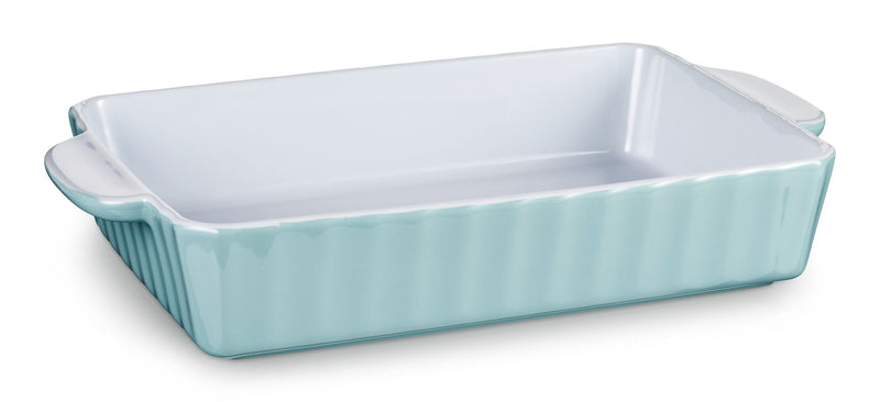 Large Rectangular Ceramic Baking Dish, Blue A1549