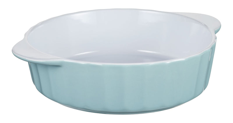 Round Ceramic Baking Dish, 2.1 L, Blue Y2659