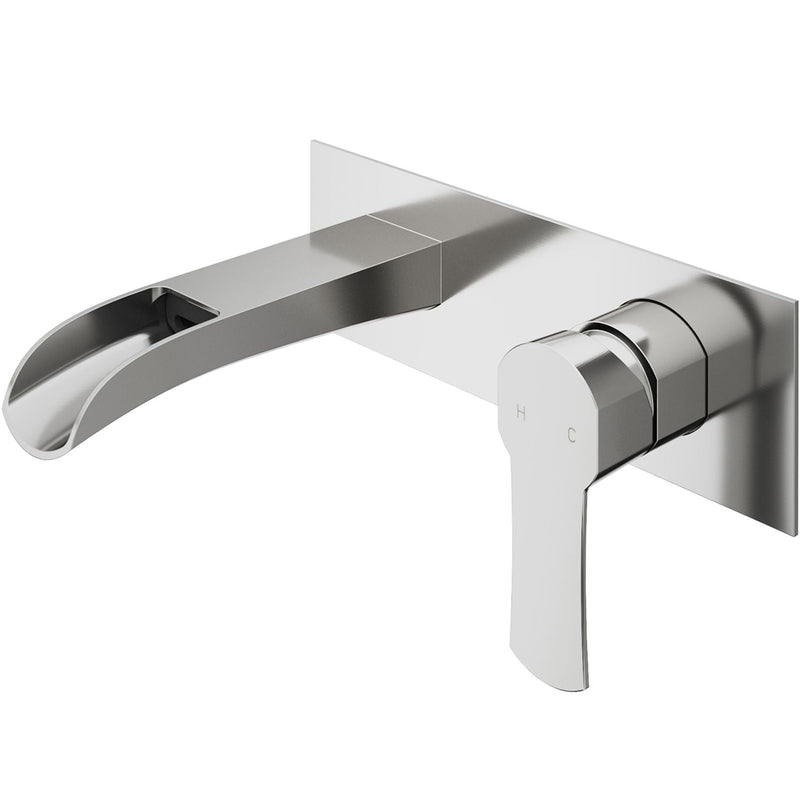 Cornelius Wall Mount Single Handle Bathroom Sink Faucet, WaterSense Certified, Brushed Nickel R2099