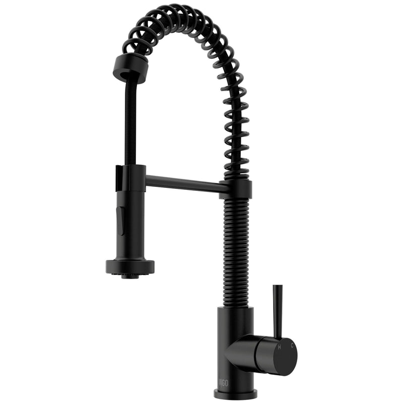 Edison Pull-Down Spray Kitchen Faucet, Matte Black R3518