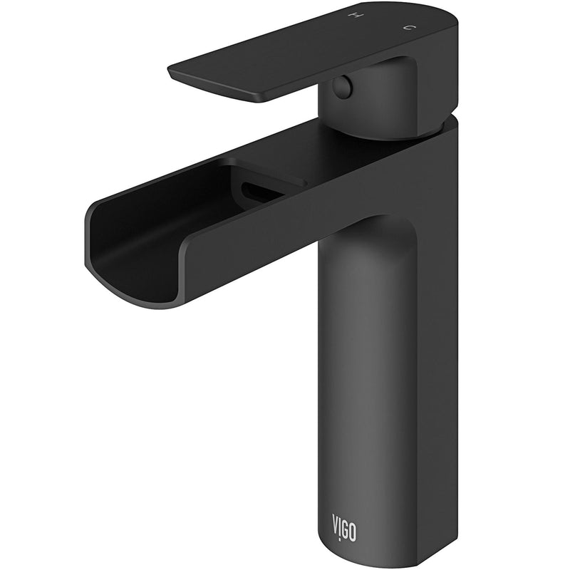 Ileana Single Handle Single Hole Bathroom Sink Faucet, WaterSense Certified, Matte Black B8117