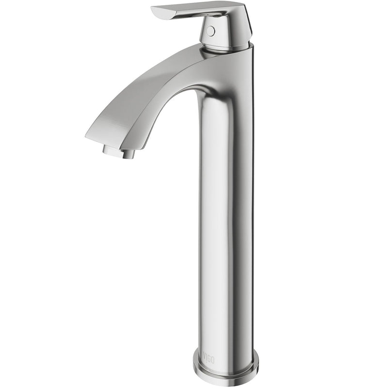 Linus Single Handle Vessel Sink Bathroom Faucet, Brushed Nickel C4134