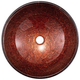 Mahogany Moon Glass Vessel Bathroom Sink