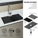 Mercer 33-in Stainless Steel Undermount Kitchen Sink