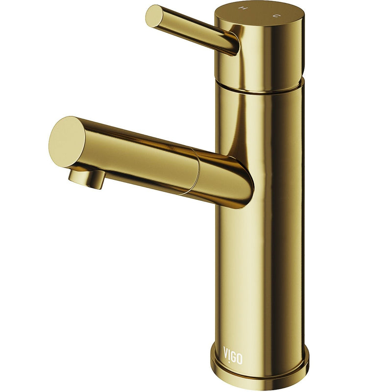 Single Handle Single Hole Bathroom Sink Faucet, WaterSense Certified, Matte Gold I6246