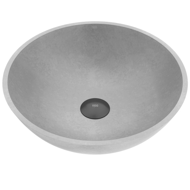 Ravenna Gothic 16x16-in Deep Grey Bathroom Sink/Basin with Round Vessel Q2712