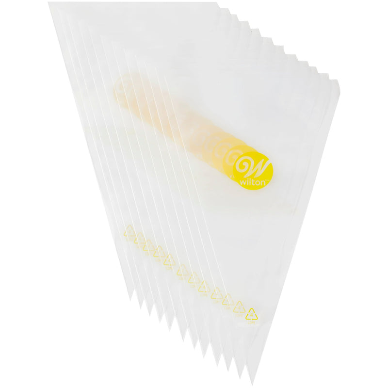 Disposable Piping Decorating Bag, Clear, 12-pk, for Baking/Cake Decoration R4991