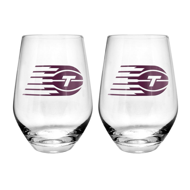 Stemless Wine Glasses/Tumbler Set, For Basketball Fans/Collectors, Clear, 19-oz, 2-pk L4975