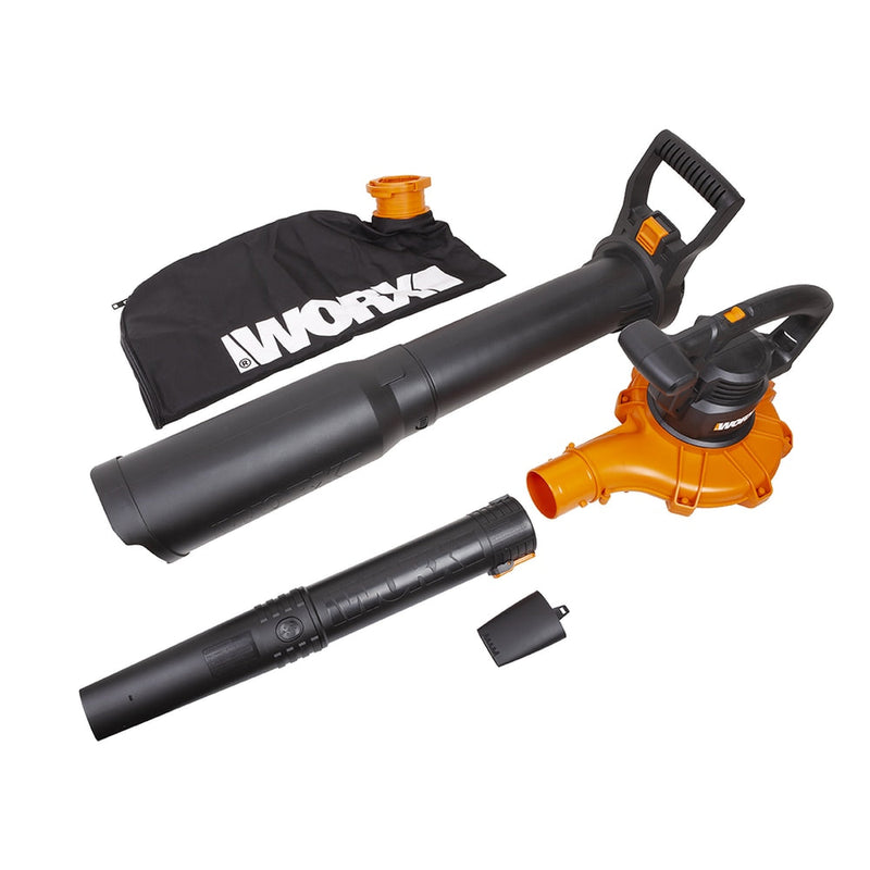 WG518 12 Amp 385CFM Electric Leaf Blower, Vacuum & Mulcher E9724