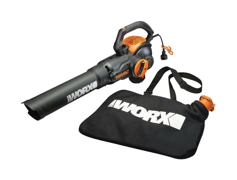 WG522 Trivac 12 Amp 3-in-1 Electric Vacuum Blower/Mulcher/Vac with Shoulder Strap C7708