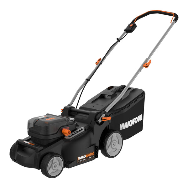 WG737 Nitro 40V PowerShare 2-in-1 Brushless Cordless Push Poly Mower, 16-in with (2) PowerShare Pro 4.0Ah Batteries B8015