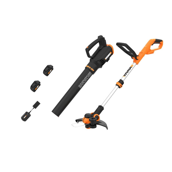 WG929 20V Power Share Cordless Grass Trimmer & Leaf Blower Combo Kit V2485