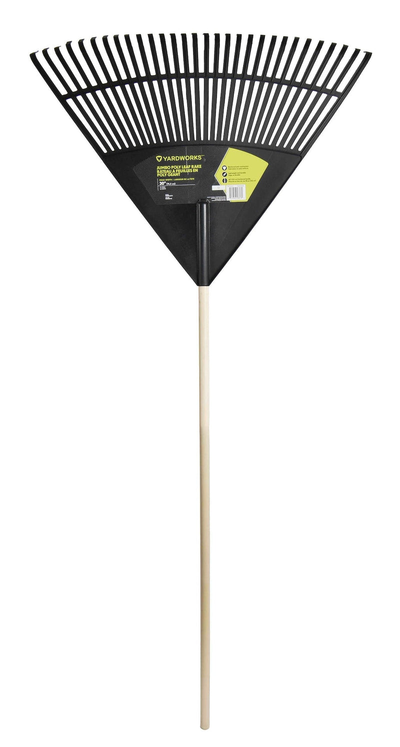 30-Tine Jumbo Leaf Rake with Hardwood Shaft, 30-in M4018