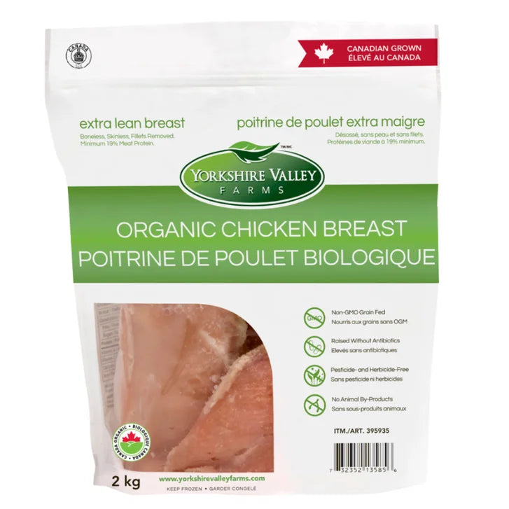 Yorkshire Valley Farms Organic Boneless Skinless Chicken Breasts, 5 2 kg H9868