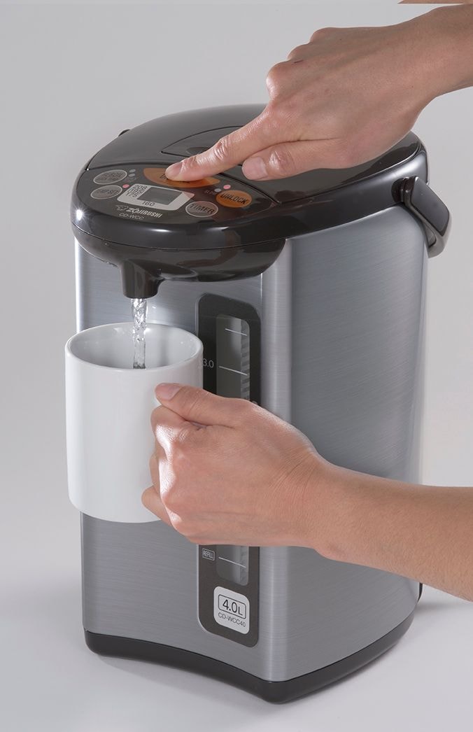 Electric Hot Water Boiler, Warmer & Dispenser, Black/Stainless Steel, 4-L Q5869