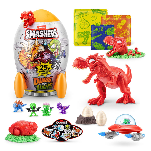 Dino Vs Aliens Rocket Ship Mystery Playset Capsule for Ages 3+, Assorted Figures G3596